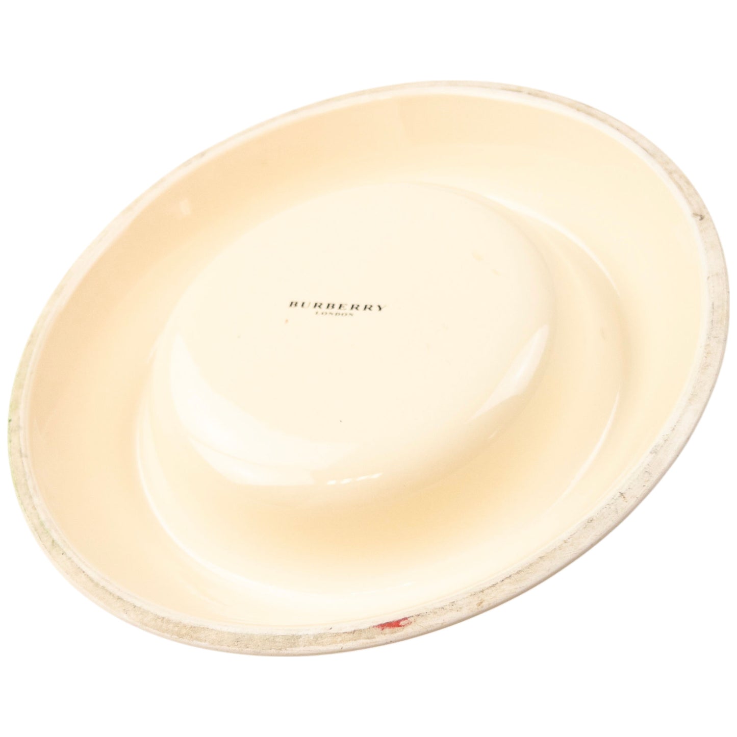 Vintage Burberry Nova Check Dog Bowl