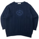 Vintage 90s Burberry Embroidered Wool Cable Knit Jumper Size XL