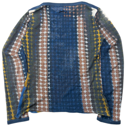 Vintag0e FW1995 Jean Paul Gaultier Leopard Long Sleeve Mesh Top Womens Size XL