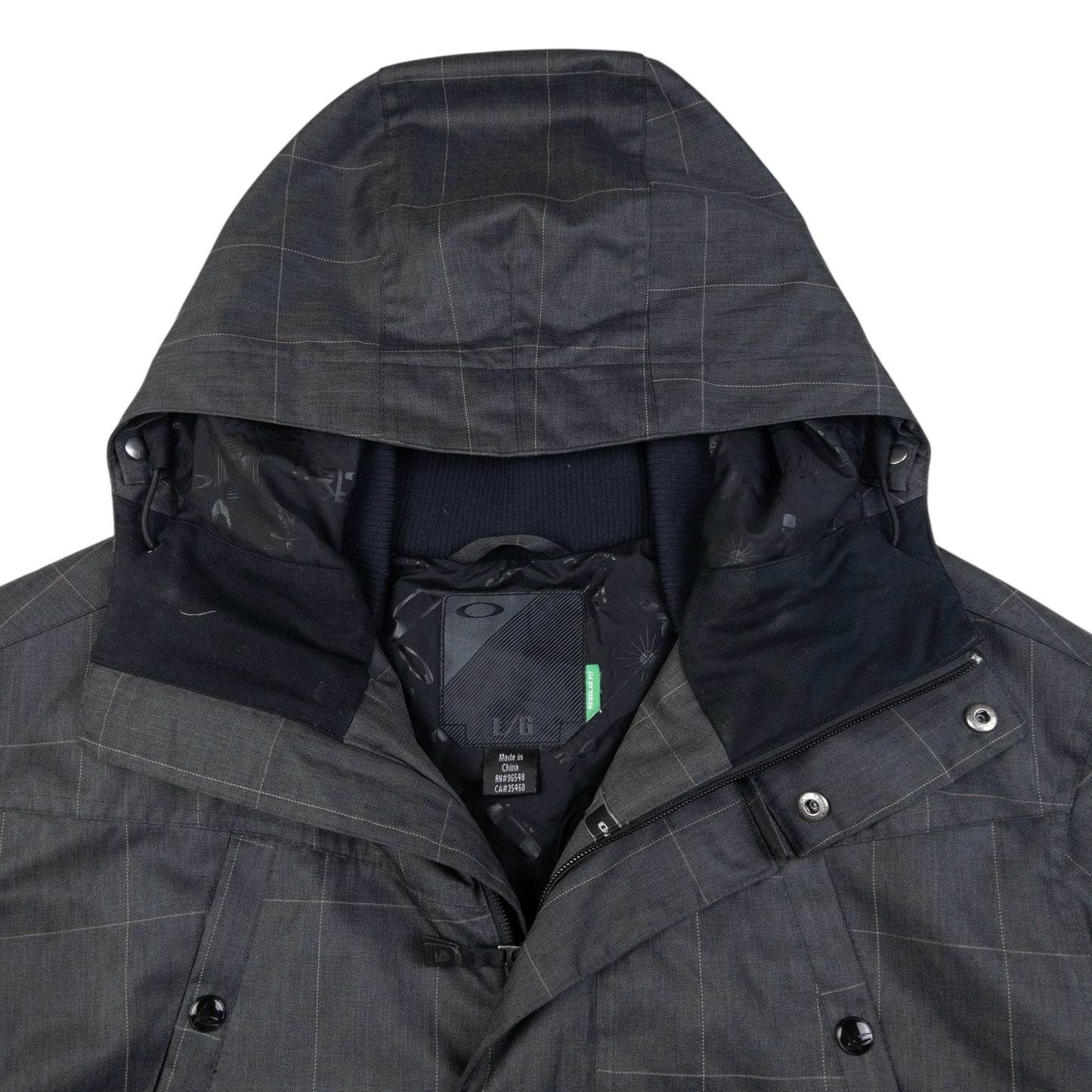 Vintage Oakley Checkered Zip Up Jacket Size L