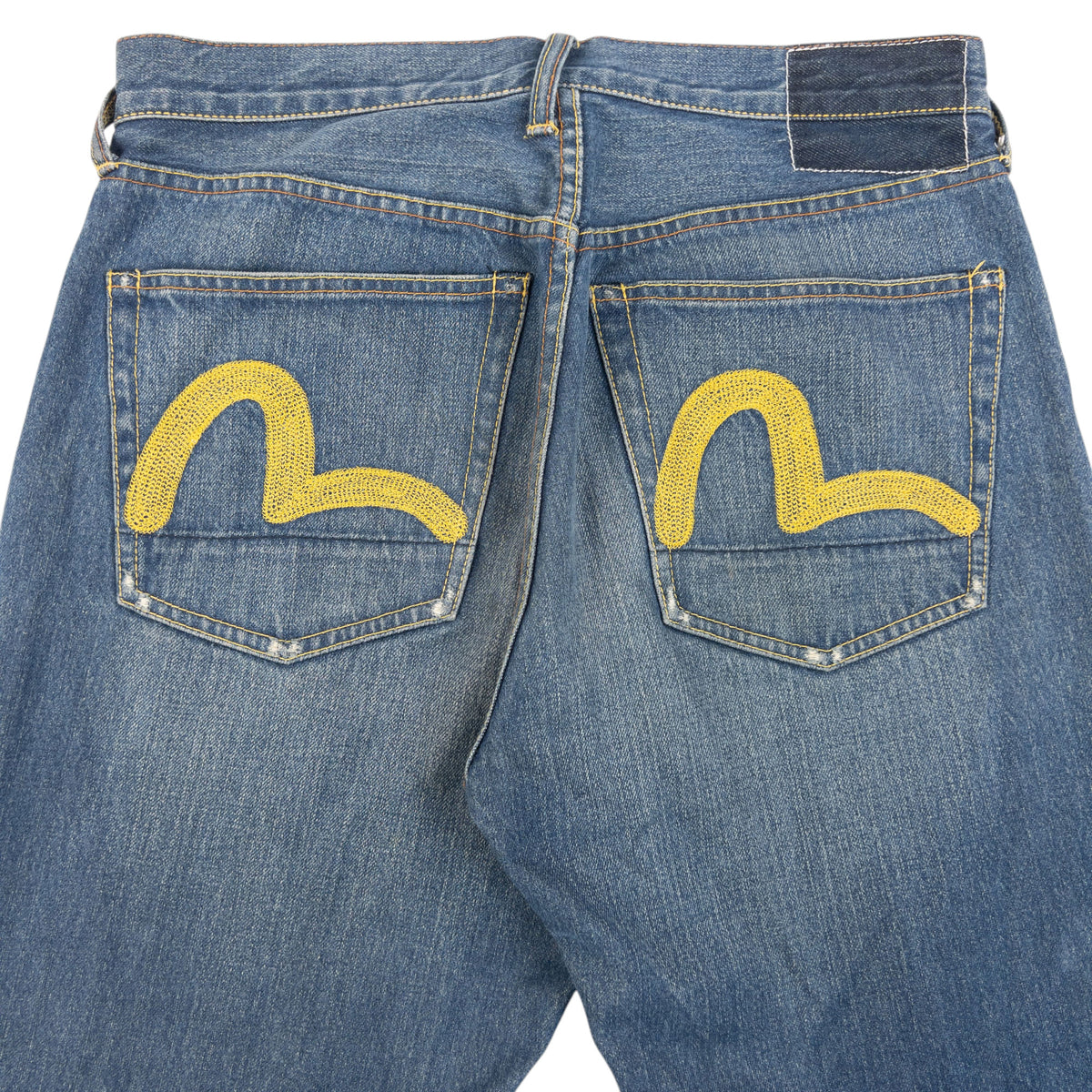 Vintage 2000s Evisu Double Gull Embroidered Japanese Denim Jeans in blue (cotton)