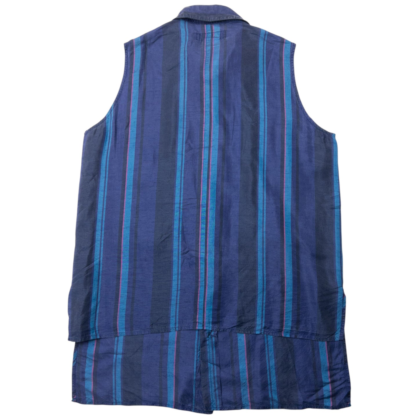 Vintage Yohji Yamamoto Striped Sleeveless Button Up Shirt Size S