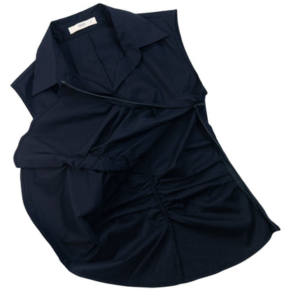 Vintage 2000s Prada Ruched Sleeveless Blouse Womens Size S