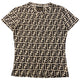 Vintage 90s Fendi Monogram Mesh T Shirt Womens Size S