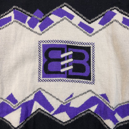 Vintage 90s Balenciaga Pattern Wool Jumper Size S