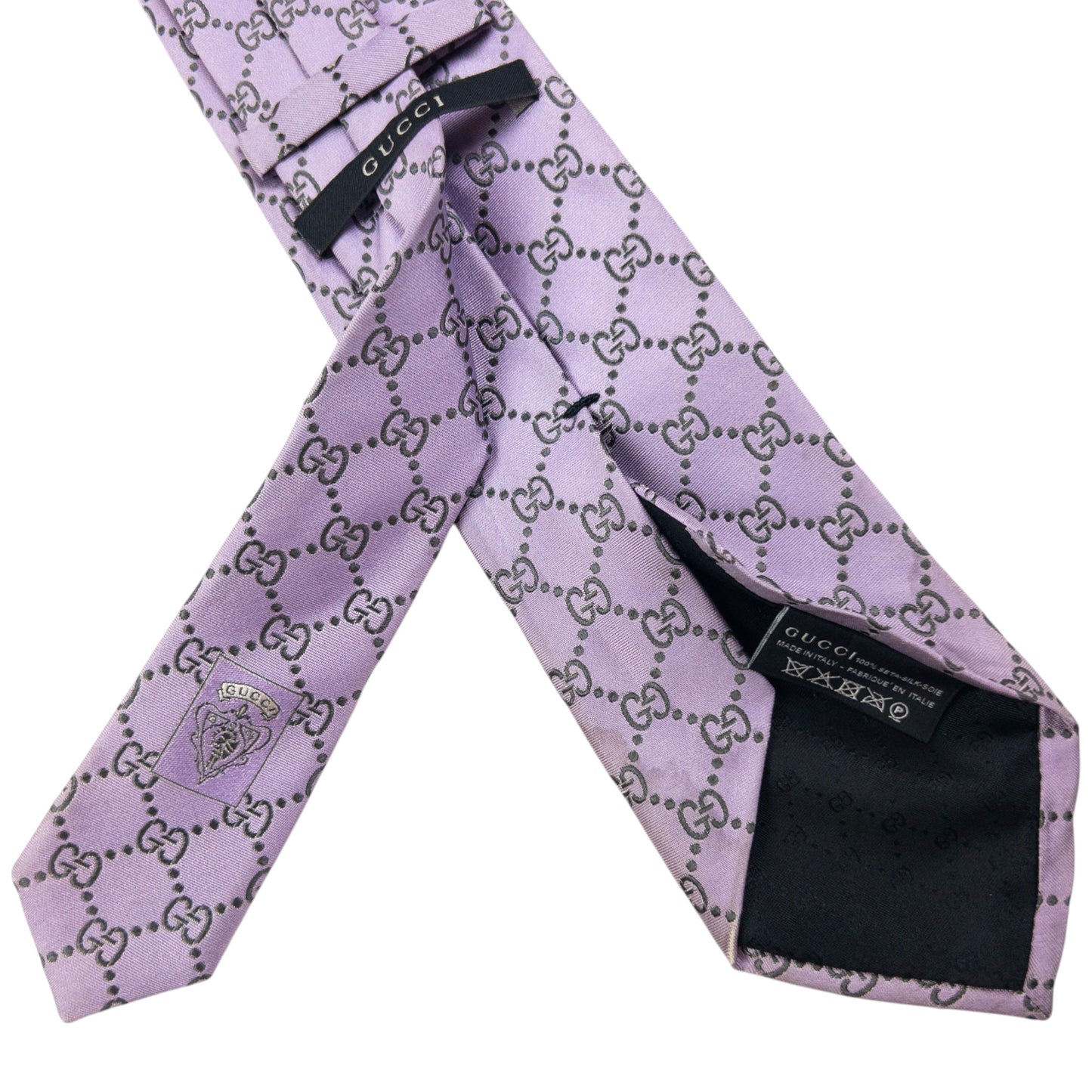 Vintage Gucci Monogram Silk Tie