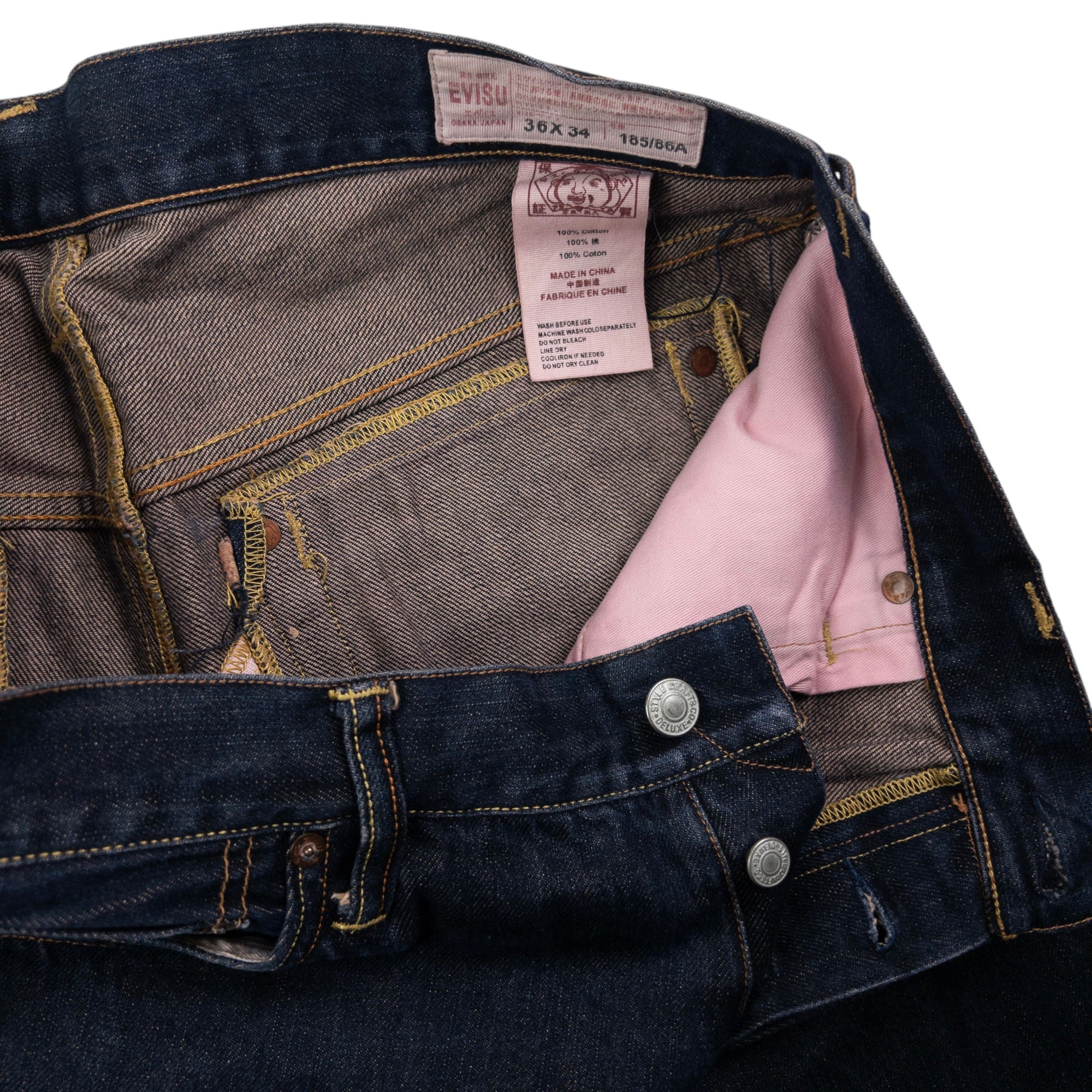 Vintage Evisu Mechanical Daicock Japanese Denim Jeans Size W37