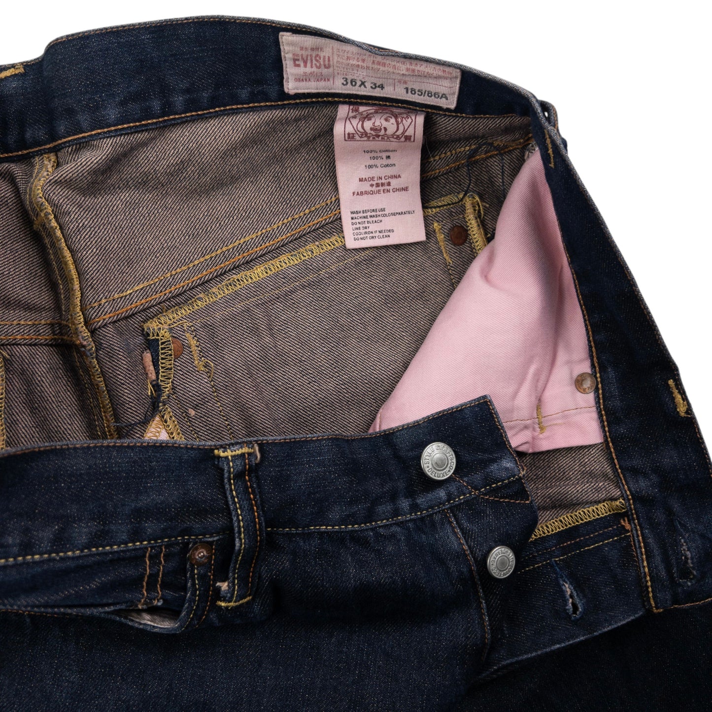 Vintage Evisu Mechanical Daicock Japanese Denim Jeans Size W37