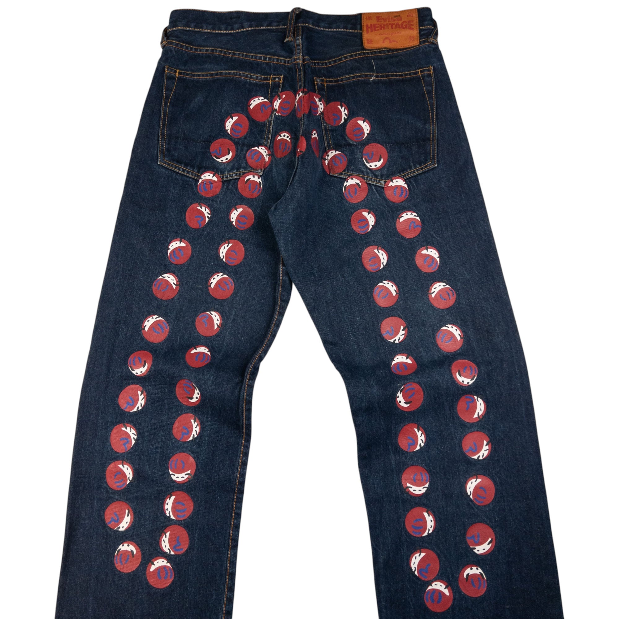 Vintage Evisu Painted Daicock Japanese Denim Jeans Size W32