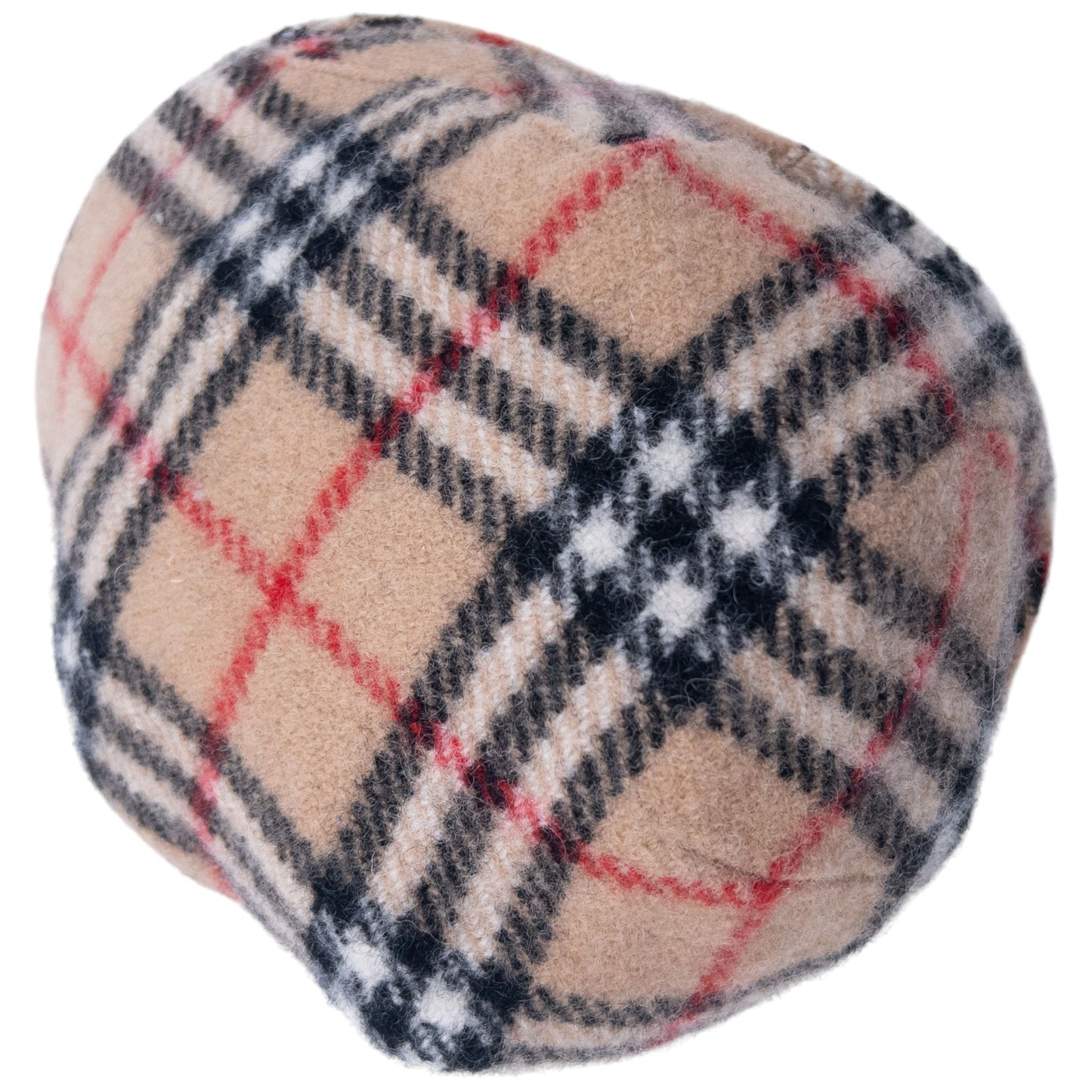 Vintage 90s Burberry Nova Check Wool Flat-Cap Hat