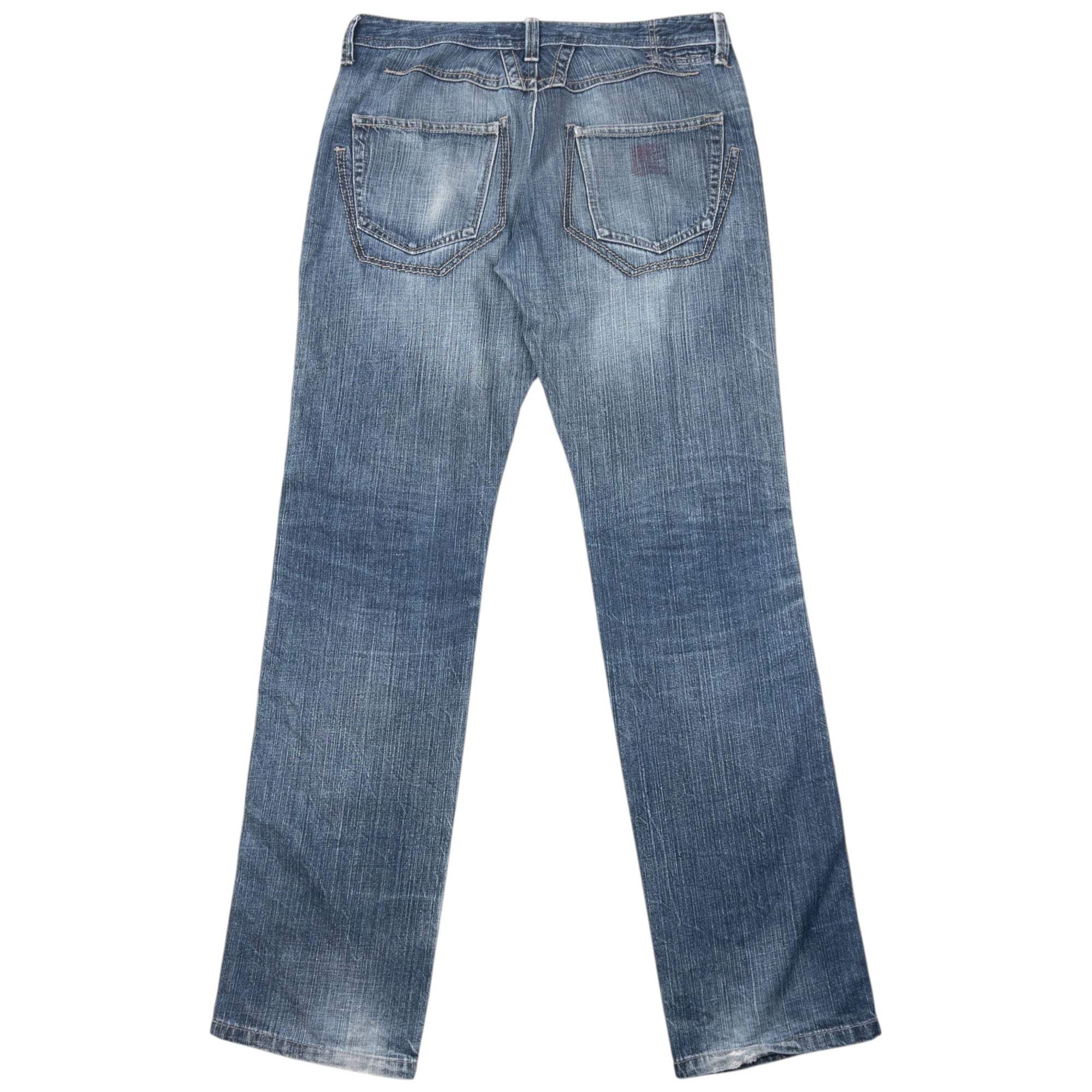 Vintage 2000s Marithe + Francois Girbaud Distressed Denim Jeans Size W34