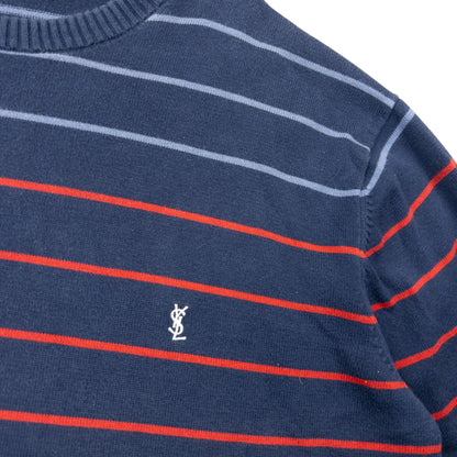 Vintage 2000s YSL Yves Saint Laurent Striped Jumper Size M