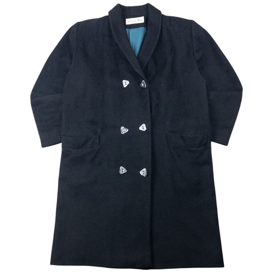 Vintage 80s Dior Longline Wool Jacket Size XL