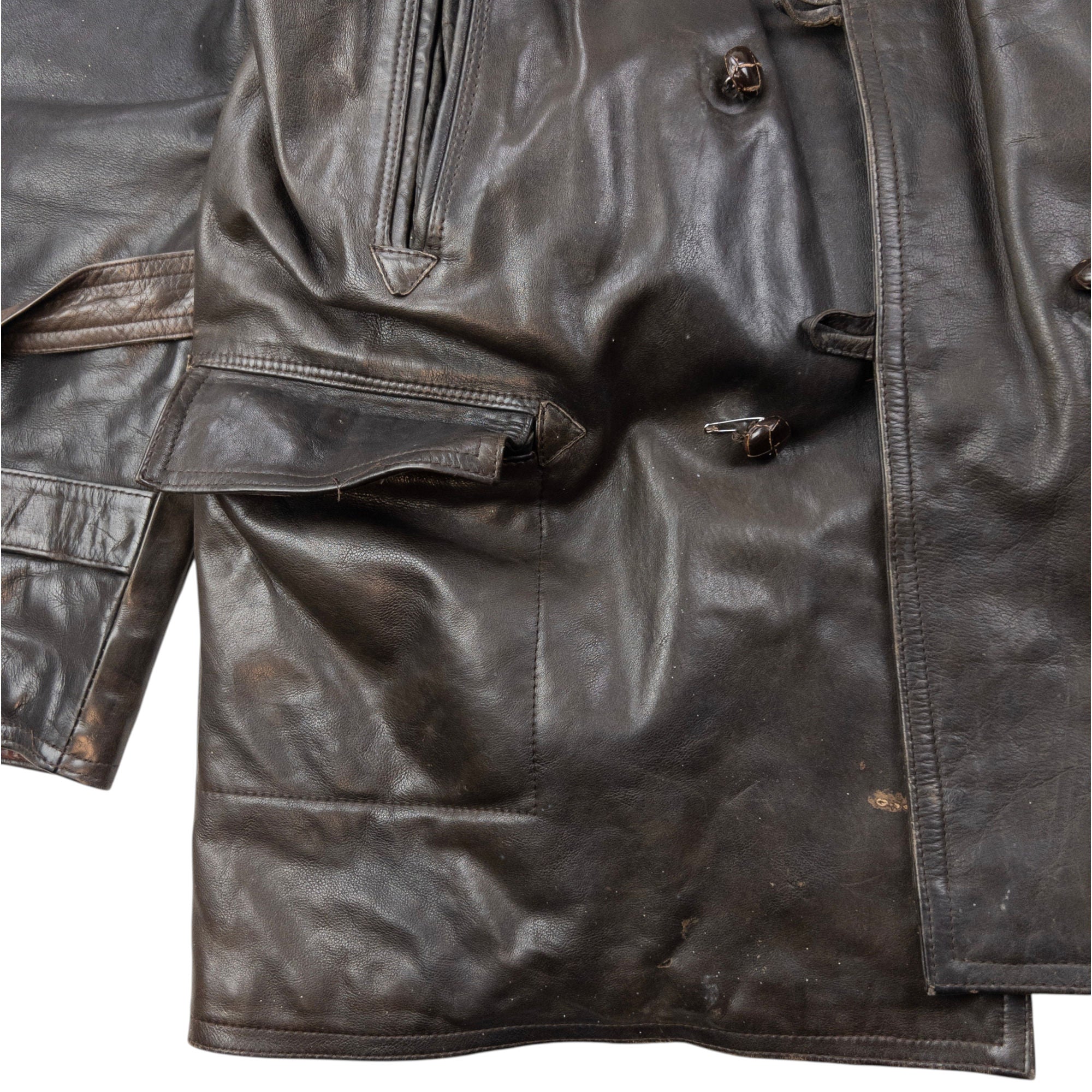 Vintage 80s Marithe + Francois Girbaud Millesimes Belt Waist Leather Jacket Size L