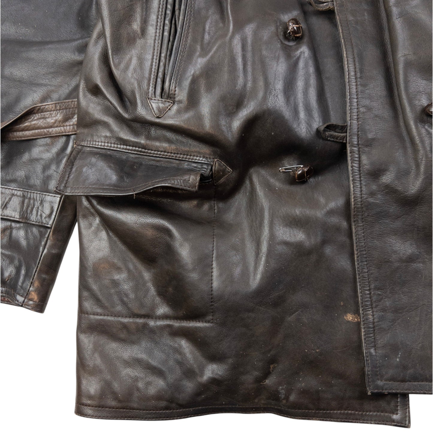 Vintage 80s Marithe + Francois Girbaud Millesimes Belt Waist Leather Jacket Size L