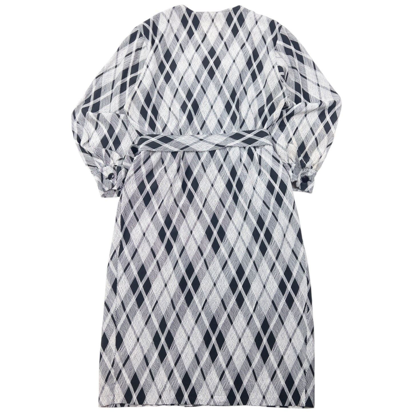 Vintage 70s YSL Yves Saint Laurent Belt Waist Silk Wrap Dress Womens Size L