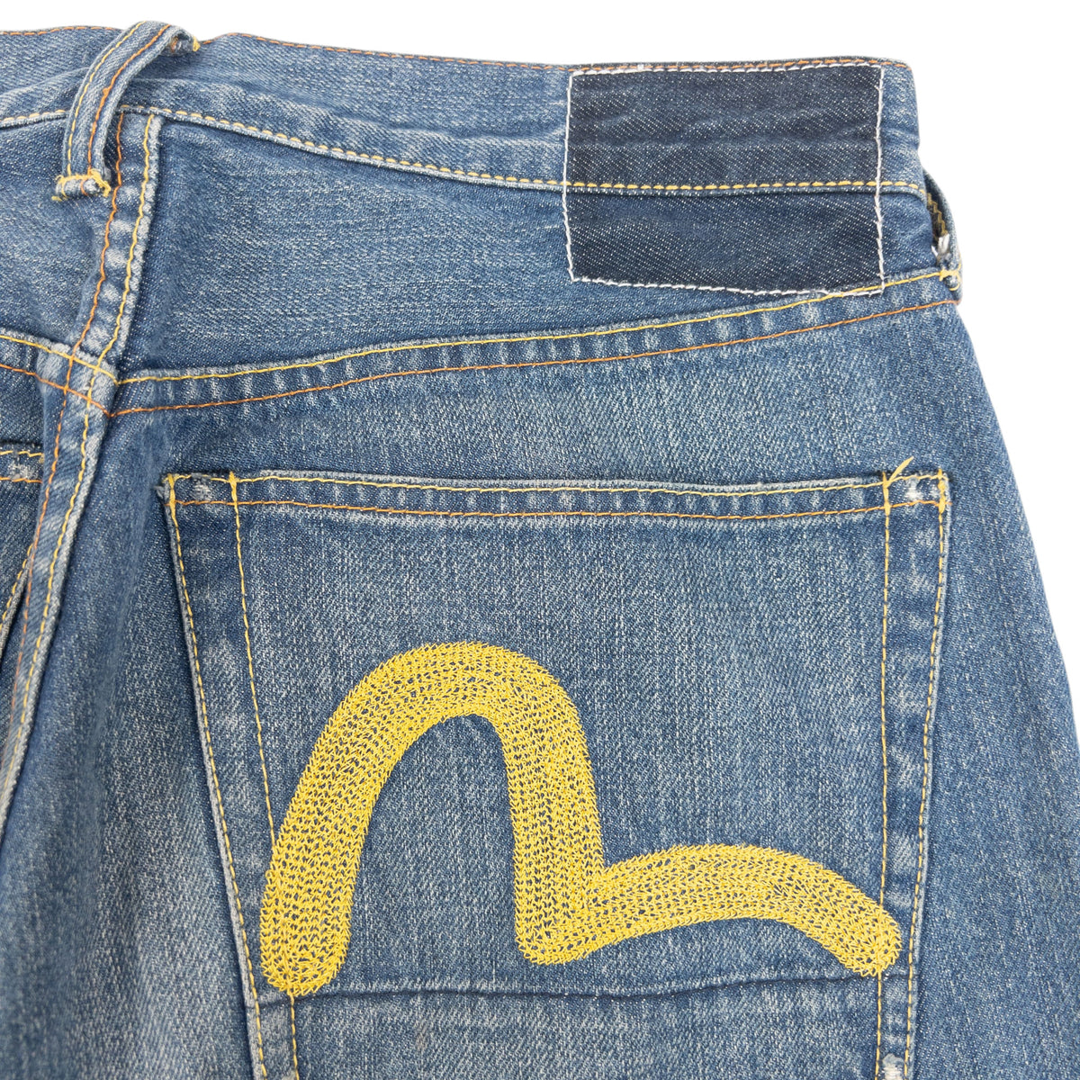Vintage 2000s Evisu Double Gull Embroidered Japanese Denim Jeans in blue (cotton), photo 6