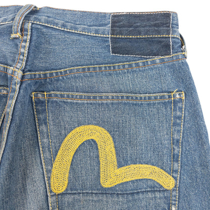Vintage 2000s Evisu Double Gull Embroidered Japanese Denim Jeans in blue (cotton), photo 6