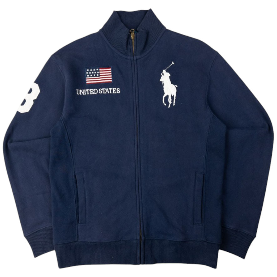 Vintage 2000s Polo Ralph Lauren USA Zip Up Sweatshirt Size S