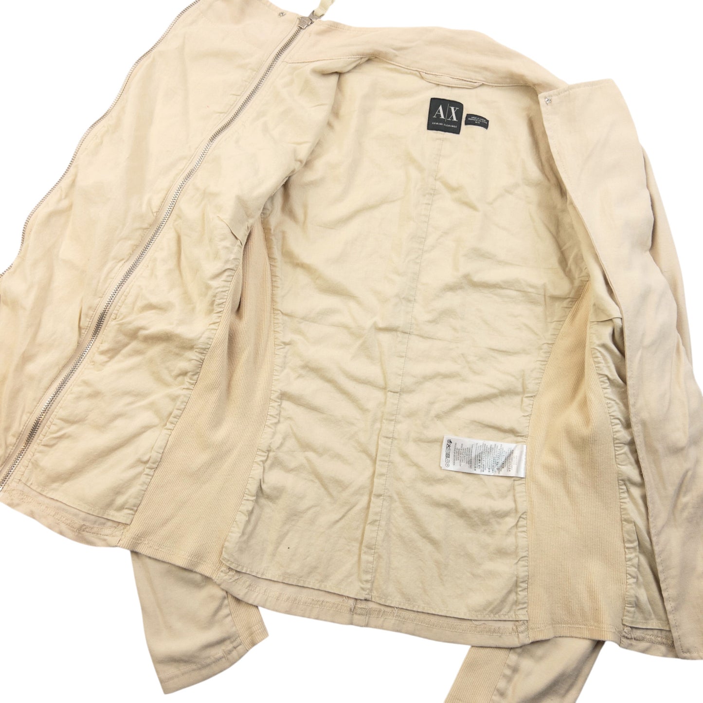 Vintage 2000s Armani Exchange Double Zip Ruched Jacket Womens Size M