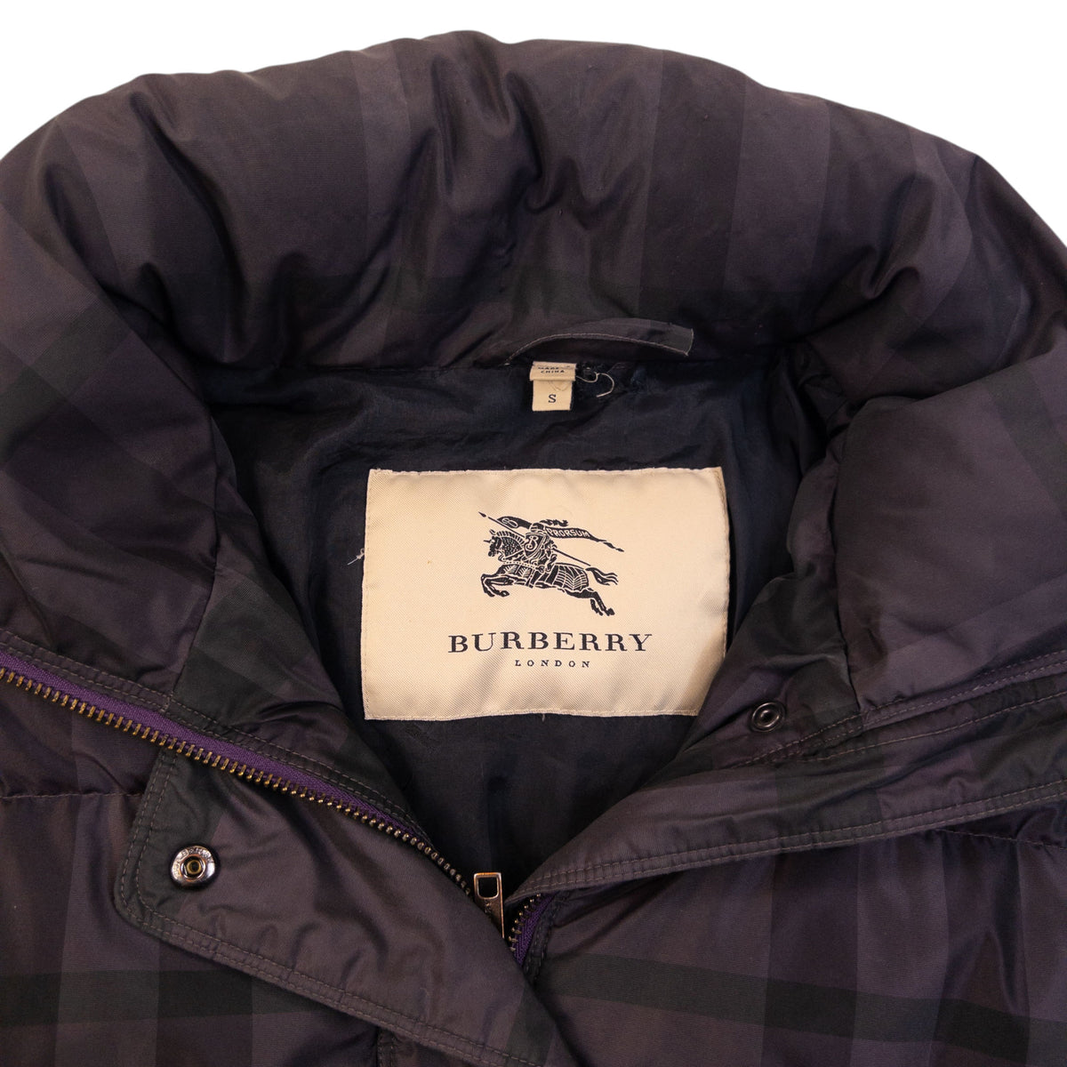 Vintage Burberry Nova Check Puffer Jacket Womens Size S