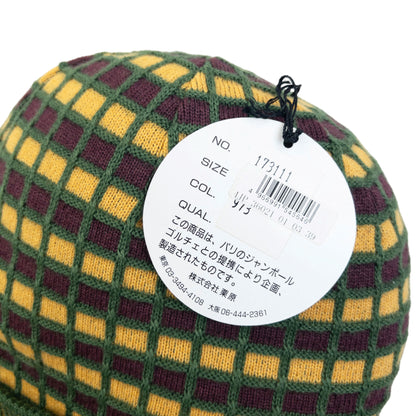 Vintage 2000s Jean Paul Gaultier Checkered Beanie Hat
