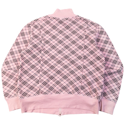 Vintage 2000s Burberry Blue Label Nova Check Zip Up Sweatshirt Womens Size S