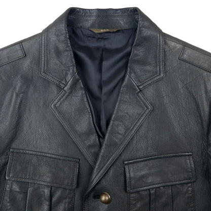 Vintage 90s Yohji Yamamoto A.A.R Button Up Leather Jacket Size M