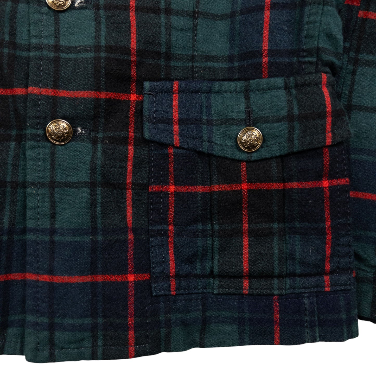 Vintage Comme Des Garçons Tricot Button Up Tartan Jacket Womens Size S
