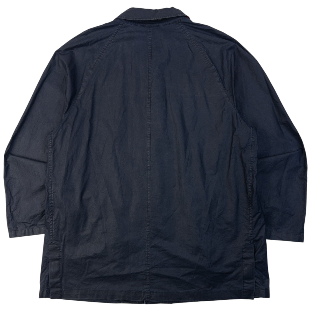 Vintage 90s Burberry Zip Up Rain Jacket in navy, photo 2