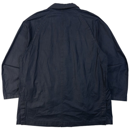 Vintage 90s Burberry Zip Up Rain Jacket in navy, photo 2