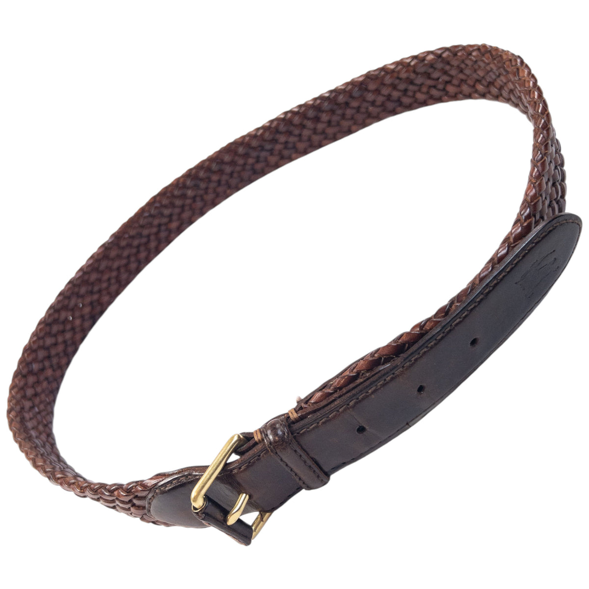 Vintage 90s Burberry Braided Leather Belt Size L