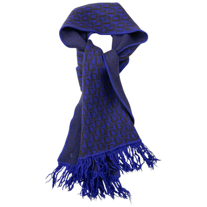 Vintage 90s Dior Monogram Wool Tassel Scarf