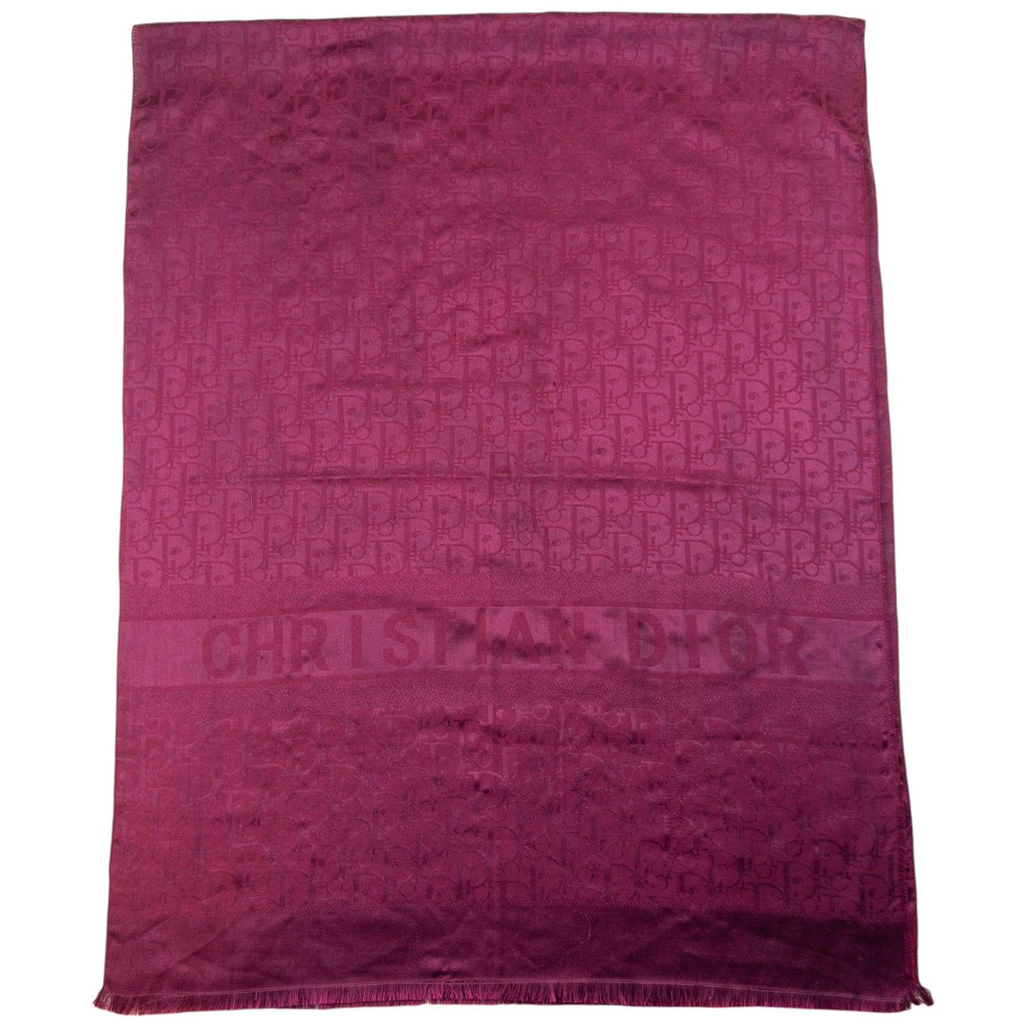 Vintage 90s Dior Monogram Cashmere Silk Scarf