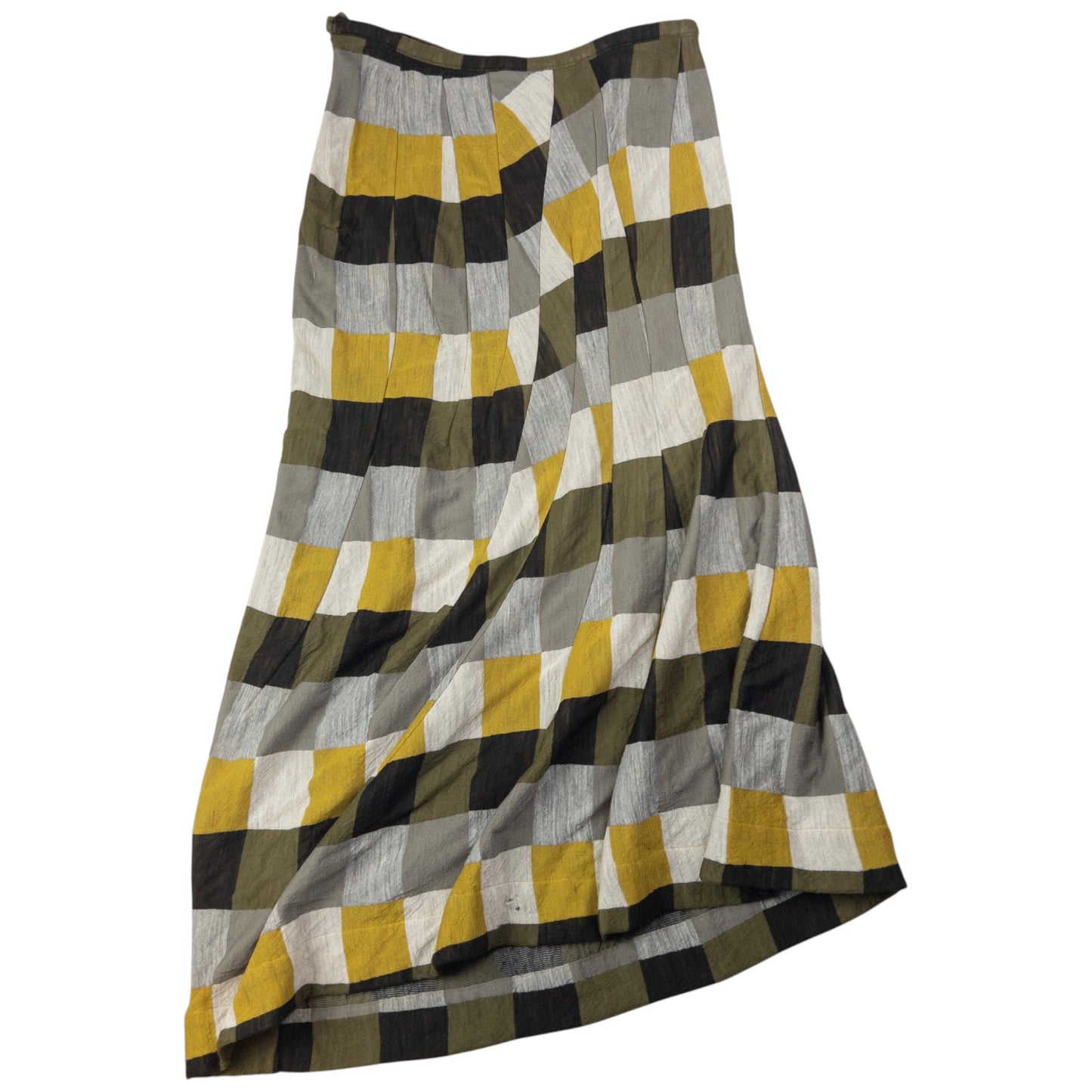 Vintage Yohji Yamamoto Asymmetric Checkered Skirt Womens Size W28