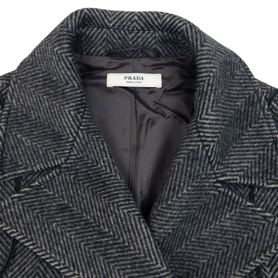 Vintage 2000s Prada Pattern Wool Jacket Womens Size L