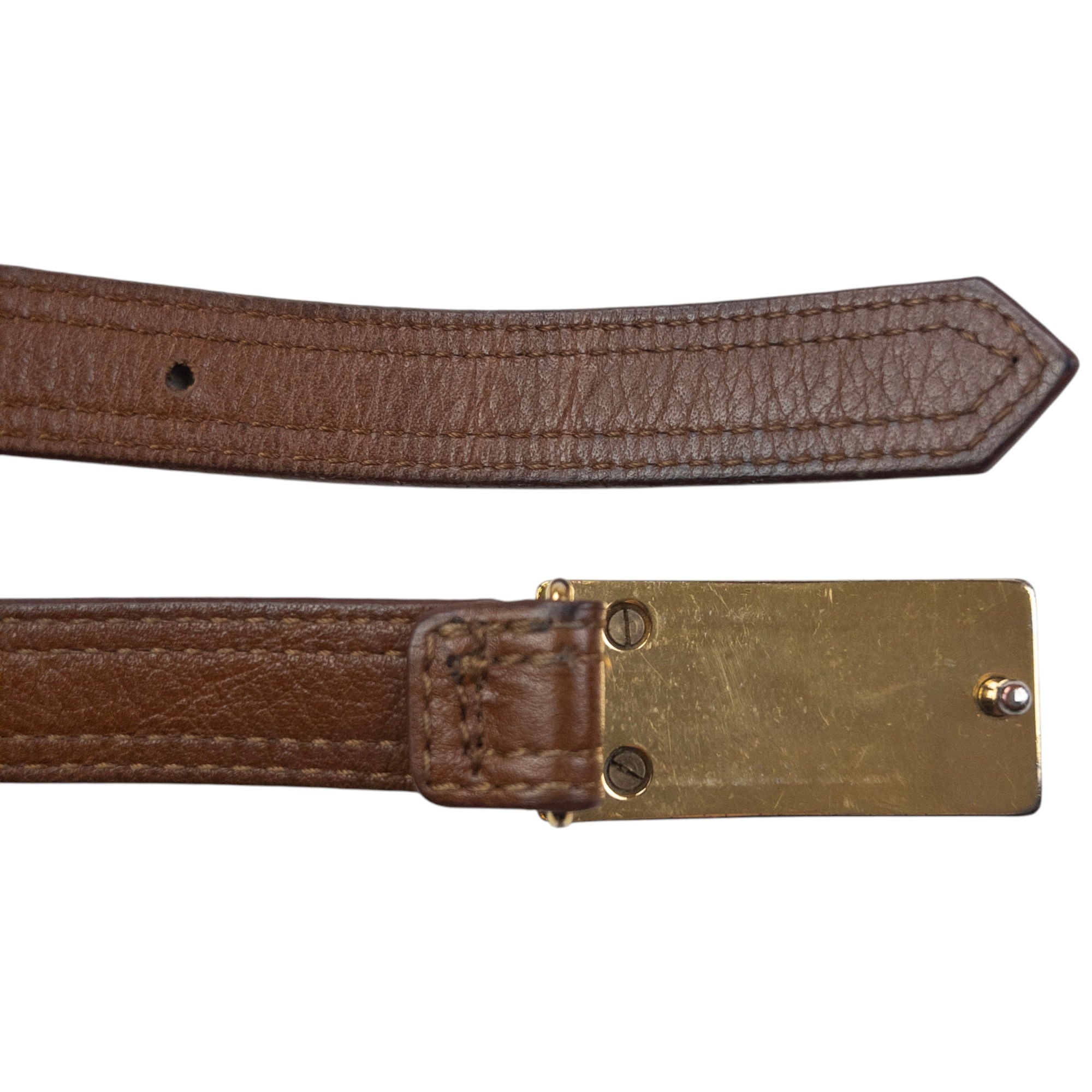 Vintage 2000s Burberry Leather Belt Size W32