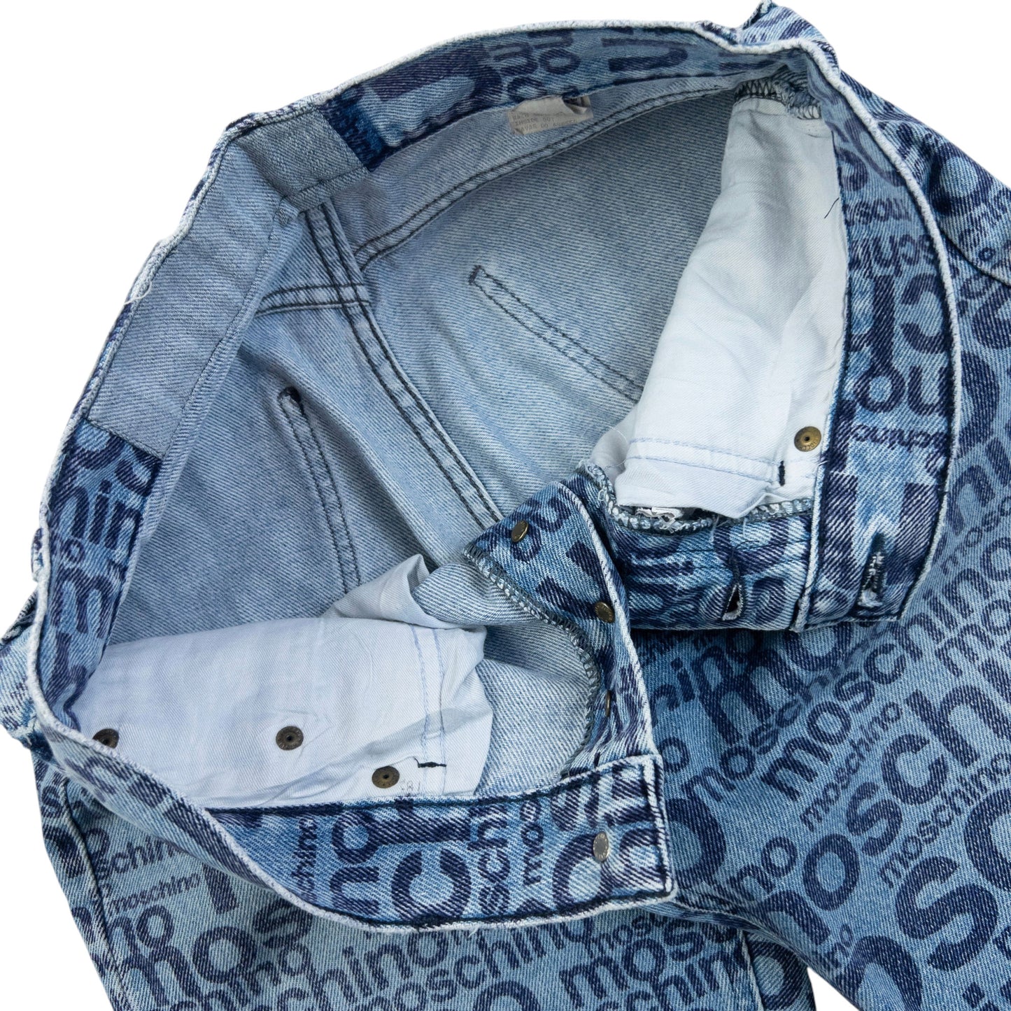 Vintage 2000s Moschino Jeans Monogram Denim Jeans Size W28