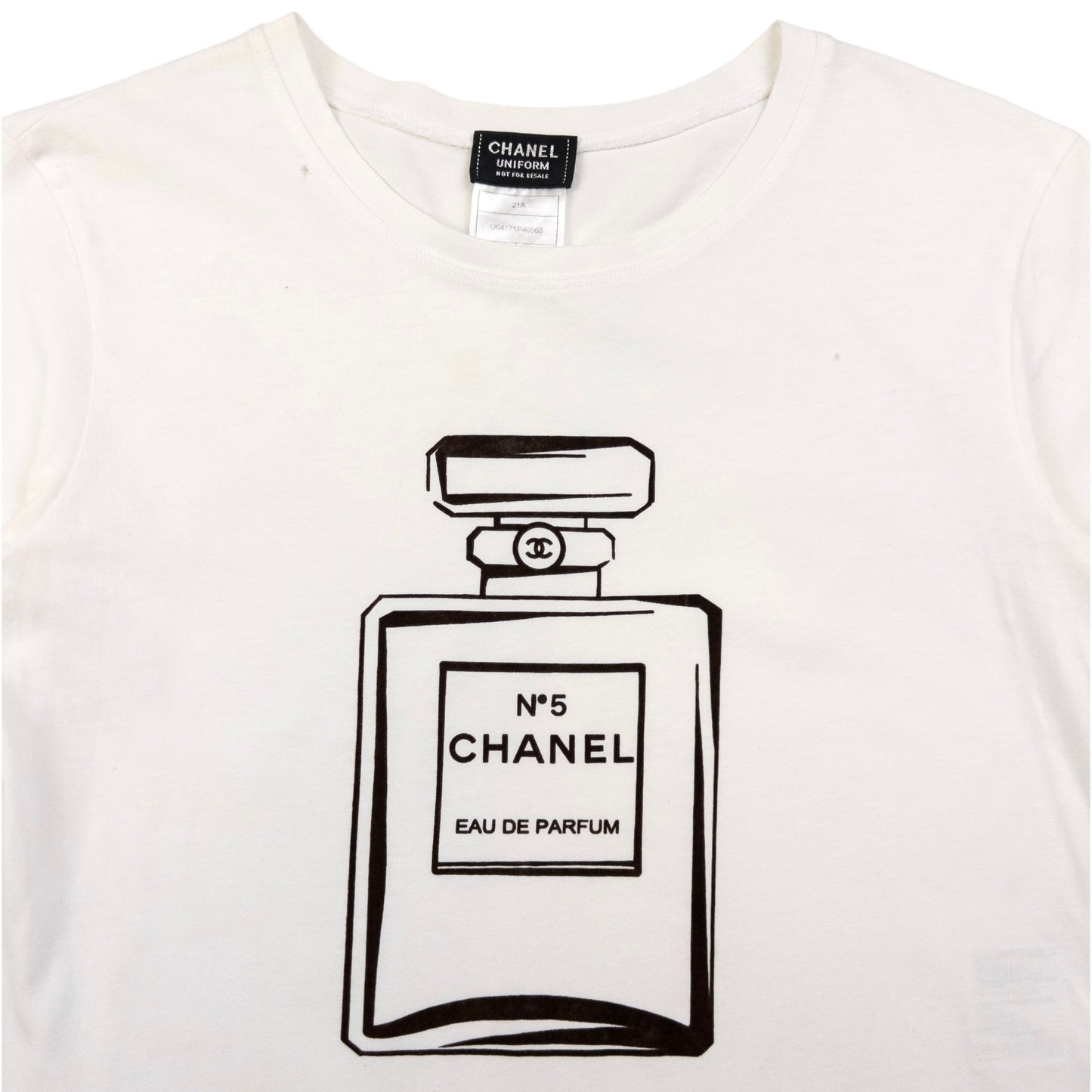 Vintage Chanel Uniform No 5 Bottle T Shirt Womens Size XS