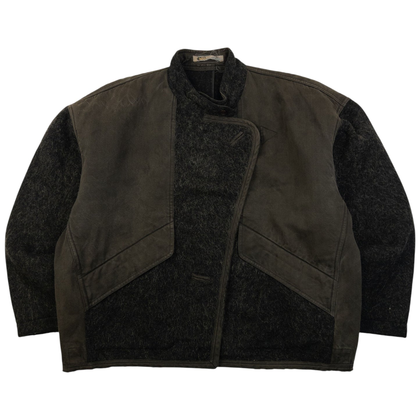 Vintage 80s Issey Miyake Asymmetric Wool Jacket Size S
