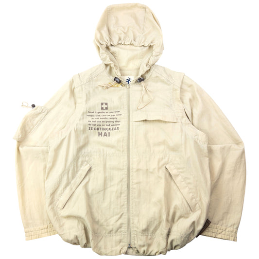 Vintage 90s Hai Sporting Gear By Issey Miyake Zip Off Sleeve Jacket Size L