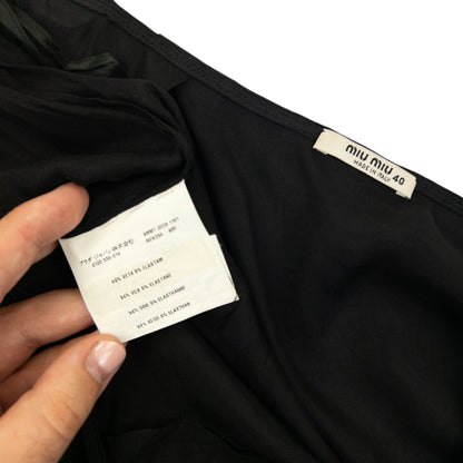 Vintage 2008 Miu Miu Silk Mini Skirt Womens Size W27