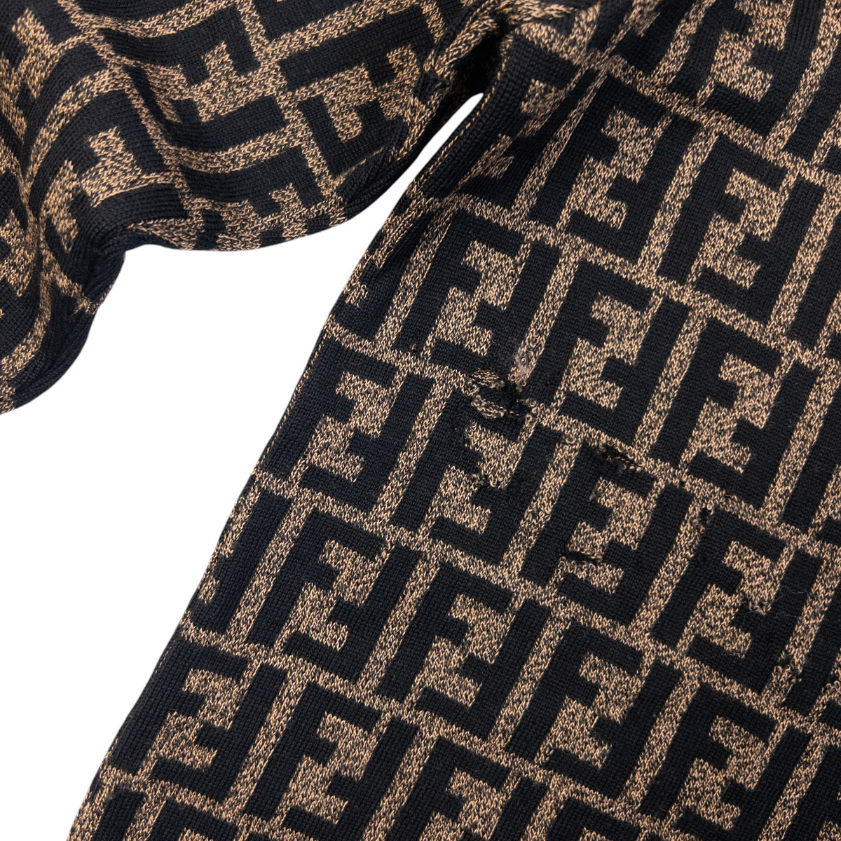 Vintage 90s Fendi Monogram Wool Jumper in black (merino wool), photo 5