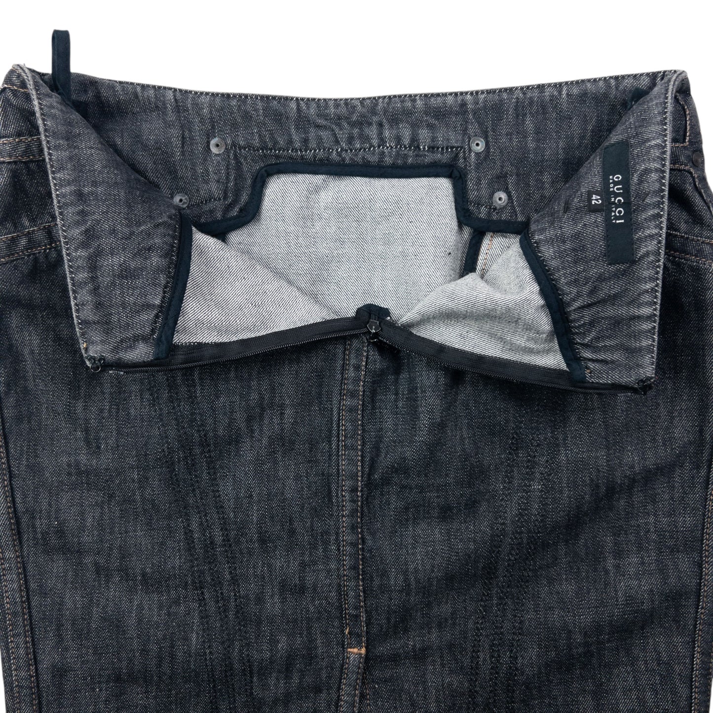 Vintage 2002 Gucci By Tom Ford Denim Skirt Womens Size W29