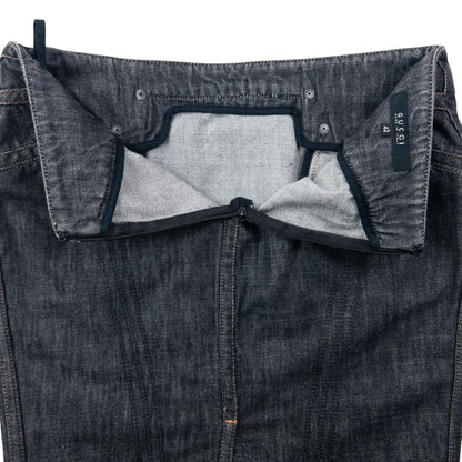 Vintage 2002 Gucci By Tom Ford Denim Skirt Womens Size W29