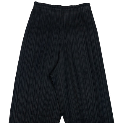 Vintage 90s Pleats Please By Issey Miyake Culotte Trousers Womens One Size in black (polyester 100%), photo 3