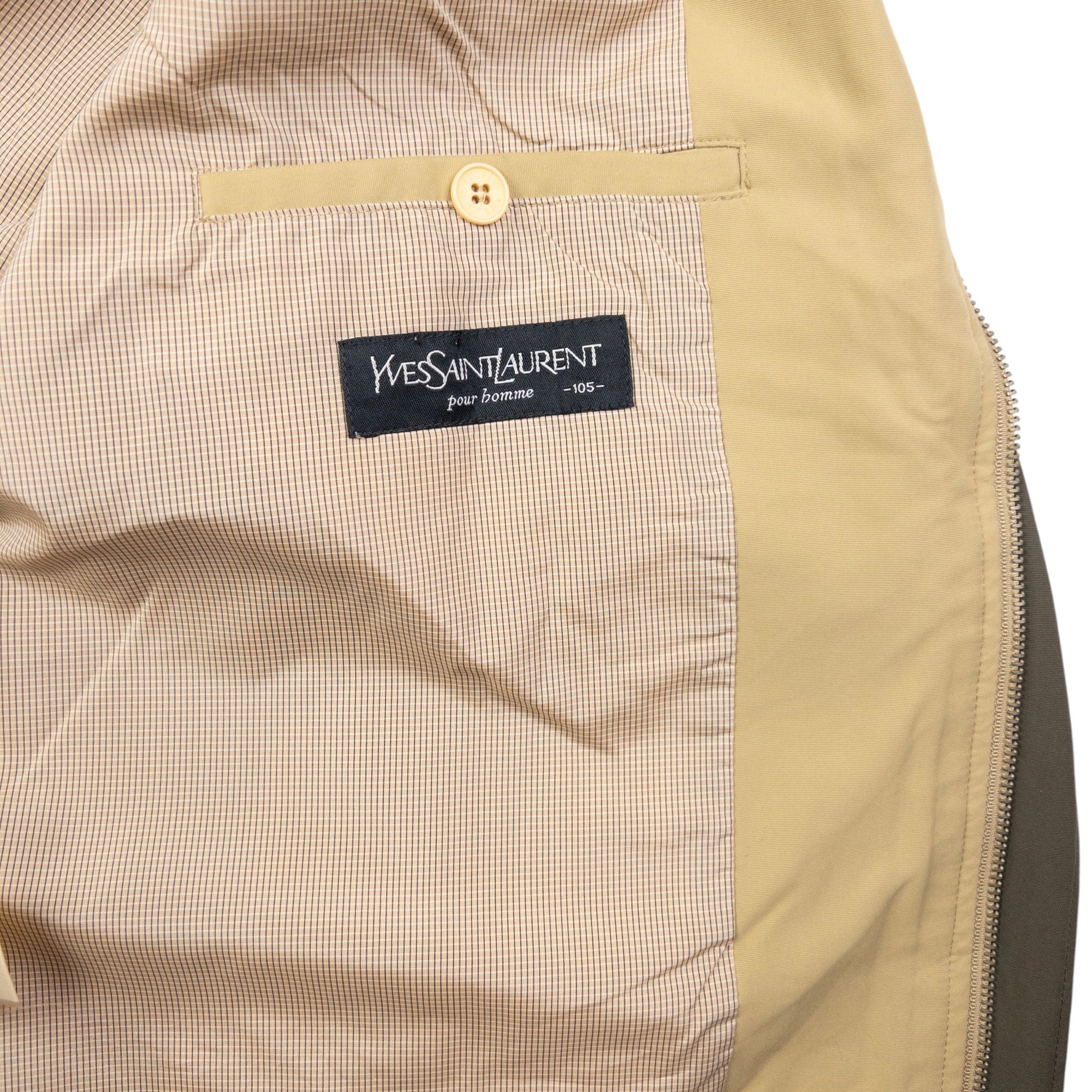 Vintage YSL Yves Saint Laurent Harrington Jacket Size XL