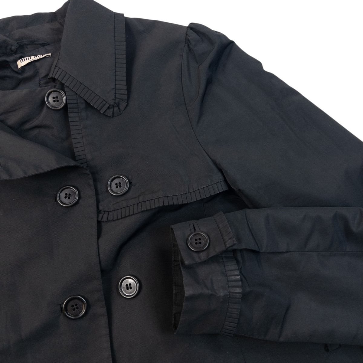 Vintage 2008 Miu Miu Button Up Trench Jacket Womens Size M