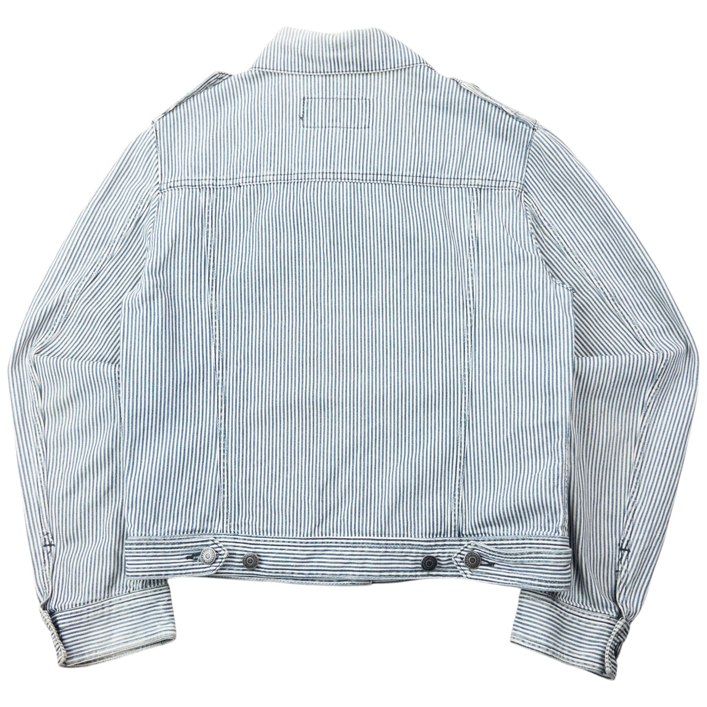 Vintage 2000s Burberry Striped Denim Jacket Womens Size M