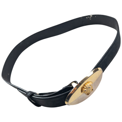 Vintage 90s Gianni Versace Medusa Buckle Leather Belt Size M